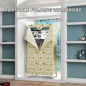 Sacs de rangement portables pliables à imprimé dessin animé, organisateur de vêtements en tissu à double niveau, style chambre d'enfant - Product Image 2