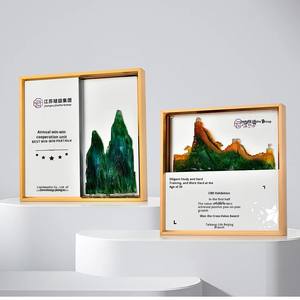 Plaque de remerciement des sponsors des Golden Glory Awards, plaque personnalisée gravée au laser <span class=keywords><strong>en</strong></span> or, cadre <span class=keywords><strong>en</strong></span> métal écologique, cadeau de récompense, pierre de Liuli - Product Image 2