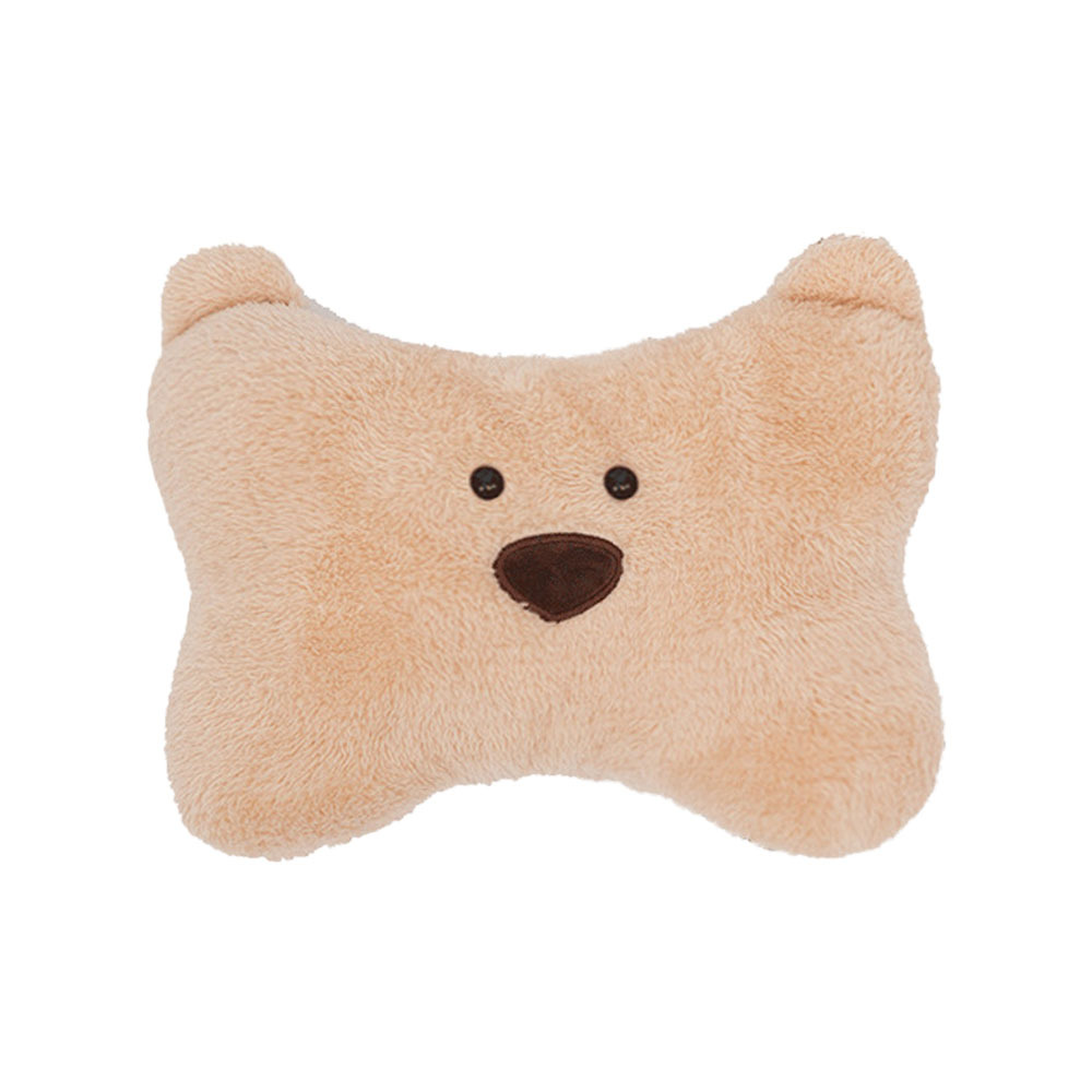 Arctic Velvet Headrest with Light Brown Bear
