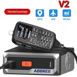 Radio mobile mini ABBREE AR-7600 V2 <span class=keywords><strong>GPS</strong></span> 30W VHF UHF AM FM double PTT VOX avec microphone-haut-parleur pour voiture - Product Image 1