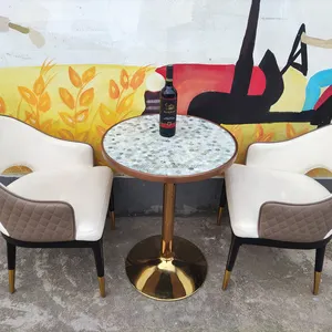 Weide-Fabrik individueller Marmor-Mosaik Couchtisch Hotel Zuhause personalisierter Stein-Tisch Strand Outdoor Hof Tisch