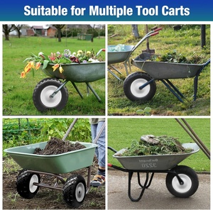 Rueda de Carretilla de 16 Pulgadas, Antipinchazos, de Poliuretano Sólido, 4.80/4.00-8, Neumáticos sin Aire de PU, Rodamientos de Bolas de 5/8 Pulgadas, Cubo Centralizado de 6 Pulgadas - Product Image 6