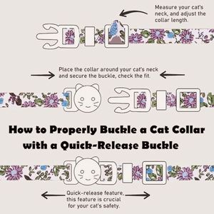 Cute Flower Pendant Kitten Collar Cats Festive Pet Supplies for New Year and Thanksgiving - Product Image 3