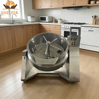 Automatische kantelbare braadpan met mengfunctie, 50L-600L, met mantel, voor bakkerijen, commerciële catering en kookapparatuur.