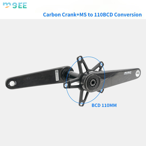 Pédalier de vélo de route en fibre de carbone SeeMore haute performance MS Direct Mount avec bras de manivelle et pince de pédalier pour vélo de route et gravel - Product Image 2