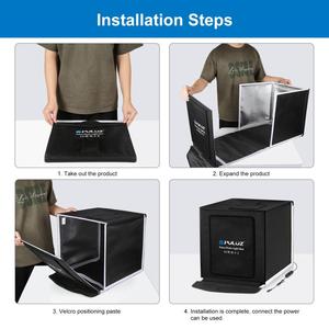 Vente flash PULUZ 40cm 36W Tente de studio <span class=keywords><strong>photo</strong></span> dimmable avec 6 couleurs de fonds Tente de prise de vue portable pour produits - Product Image 4