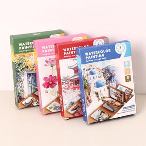 Personalizable colorido dibujo acuarela pintura órgano acordeón plegable página pintura arte conjunto con pincel DIY pintura conjunto - Product Image 6