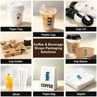 Gobelets en plastique PLA 100% compostables de 6 oz, 8 oz, 12 oz, 14 oz, impression personnalisée, gobelets jetables transparents en PLA pour boissons, sodas, restauration rapide, avec couvercles
