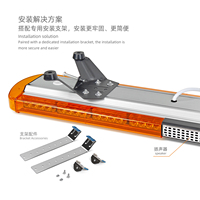 Barre lumineuse ultra-mince, nouvelle barre lumineuse LED ultra-fine haute puissance, barre lumineuse d'avertissement pour ambulance avec haut-parleur