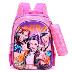K-POP Demon Hunter 3D Sert Kabuklu Çocuk Sırt Çantası Hafif Büyük Kapasiteli Okul Çantaları İlkokul Öğrencileri için Kalem Çantası ile - Product Image 4