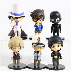 6 unids/set <span class=keywords><strong>Detective</strong></span> <span class=keywords><strong>Conan</strong></span> Anime figura con Base Anime figura de juguete modelo de 10cm - Product Image 2