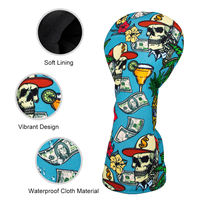 Conception personnalisée Logo OEM Nylon Golf Head Cover Set Custom Golf Driver Fairway Hybrid Wood Headcover