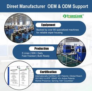 HUOYE OEM <span class=keywords><strong>Essuie</strong></span>-glaces de haute qualité 16 pouces à cadre métallique et lame en caoutchouc naturel YL-R02 pour - Product Image 5