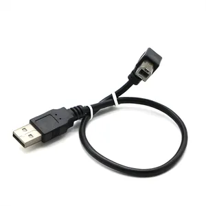 厂家批发90度直角USB A/M至USB 2.0 B/F电脑打印机常用配件电缆