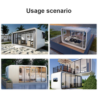 Maison préfabriquée Petite maison modulaire Maison capsule mobile de luxe Maisons préfabriquées modernes avec 2 chambres à coucher