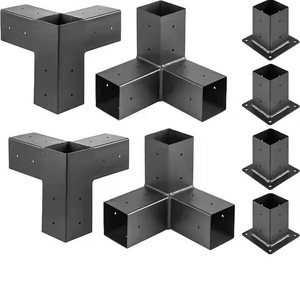 Metal Angle Brackets 4x4 Inch Heavy Duty Beam Column Connectors For Wooden House Support Hardware - Product Image 1