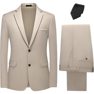 비즈니스 정장 남성용 한국 스타일 투버튼 숏 블레이저 (웨딩 및 업무복) - Product Image 3