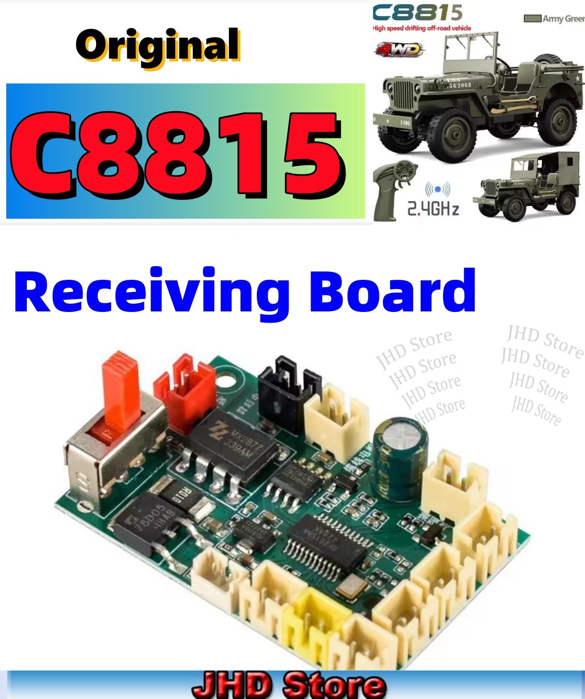 JJRC C8815 RC Car Tires Motor Winch Drive Shaft Remote Control - Foto 12