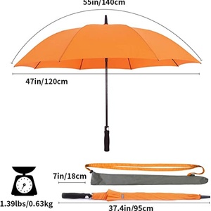 ซัพพลายเออร์ผู้ผลิตขายส่งร่มกอล์ฟกันลมไฟเบอร์กลาสขนาด 30/47/55 นิ้ว หรูหรา สำหรับโปรโมชั่น แบรนด์ดัง พร้อมโลโก้สั่งทำ - Product Image 2