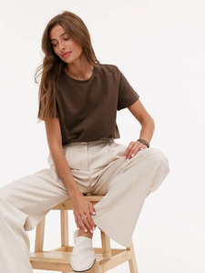 T-<span class=keywords><strong>shirt</strong></span> à manches courtes en coton 100% <span class=keywords><strong>de</strong></span> haute qualité, ample et bien ajusté, couleurs unies, personnalisable, polyvalent, vente en gros, nouveauté été - Product Image 3