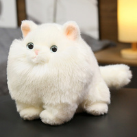 Jouet en peluche chat, taille réelle et réaliste, fait à la main, cadeau pour enfant, femme
