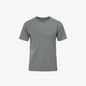 T-shirt en coton blanc uni pour homme, coupe ajustée, col rond, logo personnalisé imprimé, manches courtes, style formel, blanc, 180g, écologique - Product Image 3