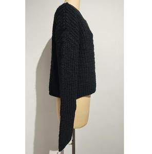 Fabricante 97.5% lana 2.5% acrílico cárdigan de punto logotipo personalizado cuello redondo manga larga Mujer cárdigan-muestra no para la venta - Product Image 3