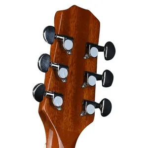 Mahogany Back 6 Brass Strings Acoustic Guitar Jumbo With Sharpe Cutaway 41 Inch Cedar Guitar