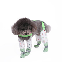 Pantalon de protection imperméable et anti-poussière en polyester solide pour chien, avec bretelles et protections antidérapantes pour les pattes, idéal pour la marche sous la pluie