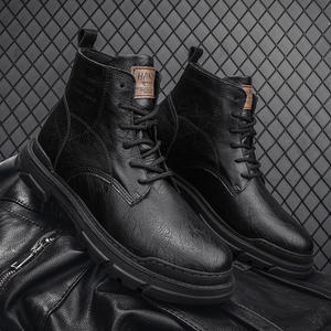 Botas para hombre más vendidas, botas de trabajo británicas de caña alta a la moda, zapatos casuales de caña media versátiles para hombre - Product Image 5