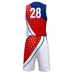 Wholesale Custom Basketball Jerseys Sublimation Basketball Wear Breathable Quick Dry Basketball Shirts Uniforms For Men's Sets