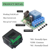 Modul Remote Control nirkabel Universal, penerima pemancar RF 433Mhz Mini DC 12V untuk Bluetooth untuk perbaikan kendali jarak jauh