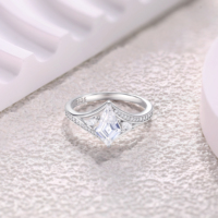 Bague en argent sterling 925 avec zircon 5A en forme de cerf-volant, fabrication sur mesure en gros