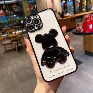 Custodia per Telefono con Orsetto Carino, Protezione Lenti in Silicone, Cover Trasparente per <span class=keywords><strong>iPhone</strong></span> 14 13 12 <span class=keywords><strong>11</strong></span> <span class=keywords><strong>Pro</strong></span> <span class=keywords><strong>Max</strong></span> X Xs Xr <span class=keywords><strong>Bianco</strong></span>, 20 Pezzi - Product Image 1