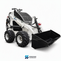 Minipala Compatta S360 con Operatore a Bordo, Carico Nominale 200kg, Pendenza di Salita 25 Gradi per Rimozione Neve in Fattoria