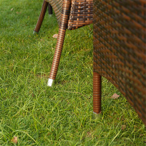 _ Bedwyr barato al por mayor de la casa y el jardín nuevos productos 2020 Cubo de mimbre al aire libre mesa redonda con susan Perezoso - Product Image 3