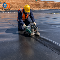 Géomembrane HDPE lisse imperméable pour l'aquaculture, les bassins piscicoles, les décharges, les réservoirs, les barrages et les travaux d'ingénierie