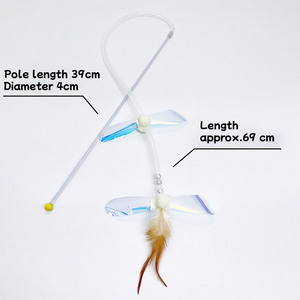 <b>Interactive</b> Plastic <b>Cat</b> <b>Toys</b> Anti-Bite Artifact Hose with Feather Long Rod Pet Teaser to Relieve Boredom - Product Image 6