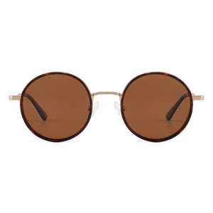 Unisex <b>Round</b> <b>Sunglasses</b> Full Rim Metal <b>Frame</b> UV400 Protection Retro Style Adult Sun Protection - Product Image 6