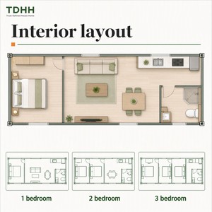 บ้านพักสำเร็จรูป TDHH สำหรับแกลมปิ้ง รีทรีท วิลล่าริมสระน้ำ และบ้านเช่าสำหรับวันหยุด - Product Image 5
