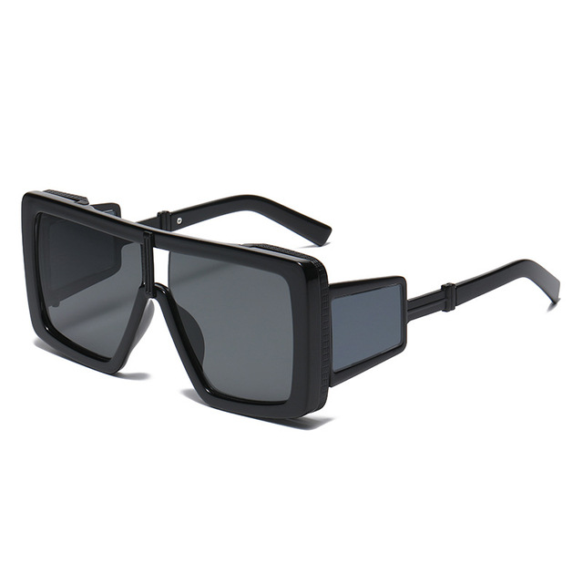 Oversized Square Fashion Retro Punk Rock UV400 Protection PC Lenses & Frame Sunglasses Wholesale for Men and Women