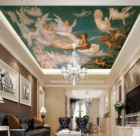 Papier peint personnalisé pour plafond européen Mural 3d Peinture à l'huile Waterproof Wallpap Home Decor