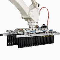 Robot industriel pour la pose et l'empilage de briques en argile et de carreaux de céramique
