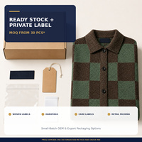 Suéter Cárdigan para Hombre, 100% Poliéster, Diseño a Cuadros Jacquard, Bloques de Color, Cierre de Botones, Estilo Vintage, Ropa de Calle, Tejido de Punto, Venta al Por Mayor