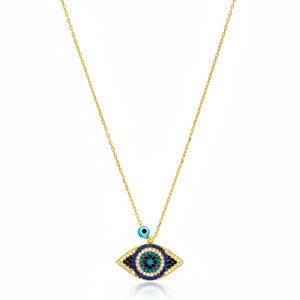 <b>Eye</b> <b>Necklace</b> Wholesale Handmade <b>Turkish</b> 925 Silver Sterling Jewelry Trendy Fashion for Women - Product Image 2