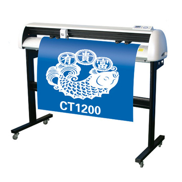 Used Pcut Vinyl Sticker Cutter 1200mm Plotter Cutting Machine Sample Low Price