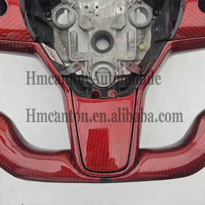 หนังคาร์บอนไฟเบอร์เจาะรูคุณภาพสูง ขายดี สำหรับพวงมาลัยรถยนต์เทสล่า รุ่น 3 และรุ่น Y - Product Image 4