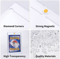 Porte-cartes magnétique personnalisé, protection transparente pour cartes de jeu, support pour cartes à collectionner