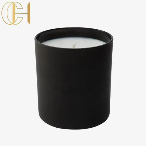 C & H all'ingrosso di lusso personalizzato Private Label nero barattolo di cera di soia decorazione candele profumate