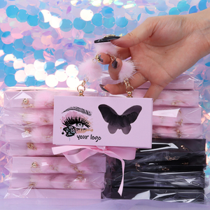 Nhãn tư nhân lông mi gói hộp với logo tùy chỉnh bướm lông mi màu hồng bao bì vuông Mink Lash hộp - Product Image 4